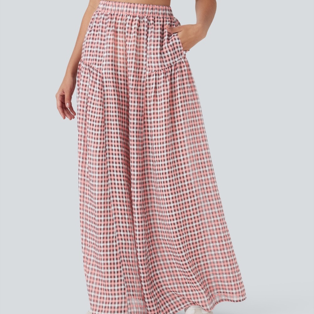 💖Halara High Waisted Pocket Wide Leg Flowy Plaid
Casual Pants - Picture 2 of 7